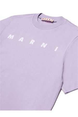 t-shirt in cotone lilla MARNI KIDS | M01601M00RF0M612